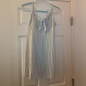 Hollister summer/spring dress. White with blue stripes. In good condition.